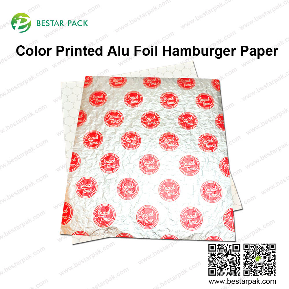 カラー印刷されたAlu Foil Hamburger Paper